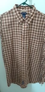 Structure plaid button up long sleeve shirt